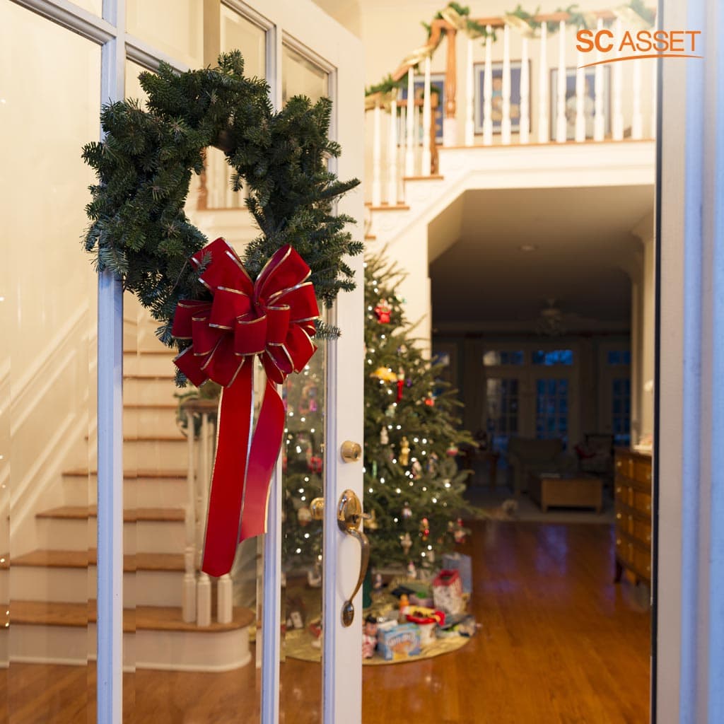 แขวน Christmas Wreath ประตูหน้าบ้าน